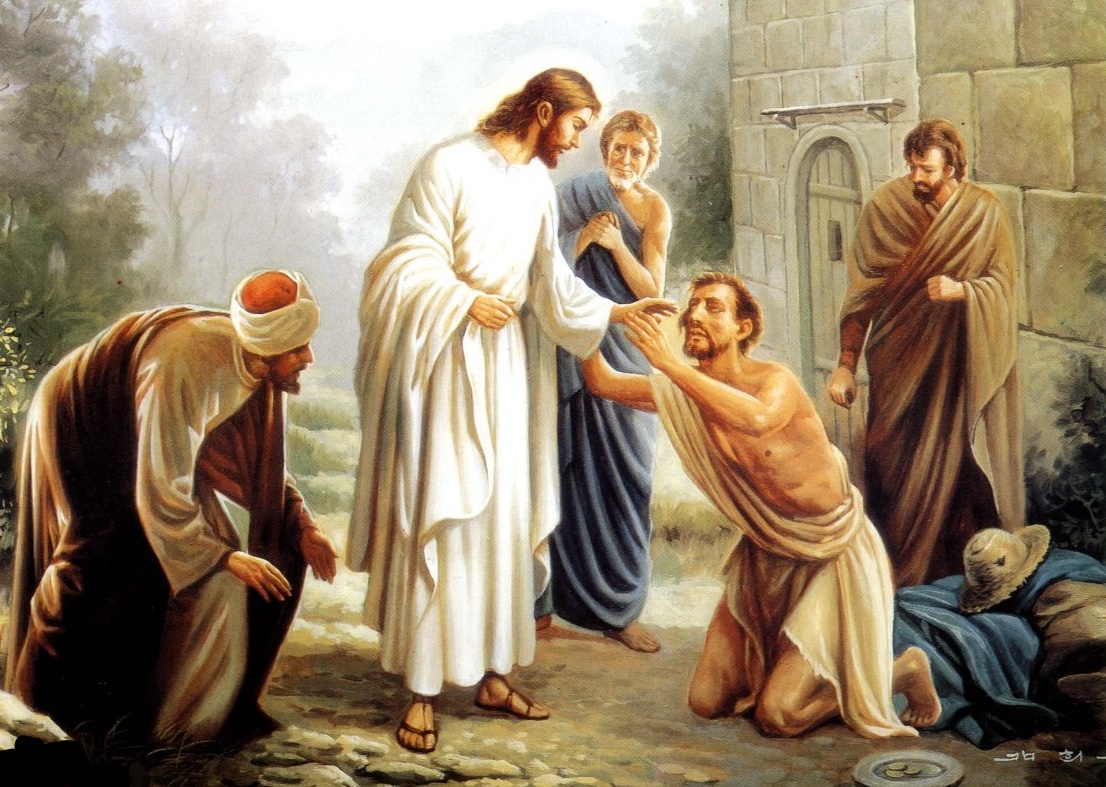 Jėzus gydo neregį